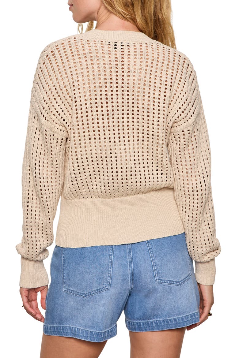 Laguna Openwork Sweater, Alternate, color, SUMMER SAND WHITE