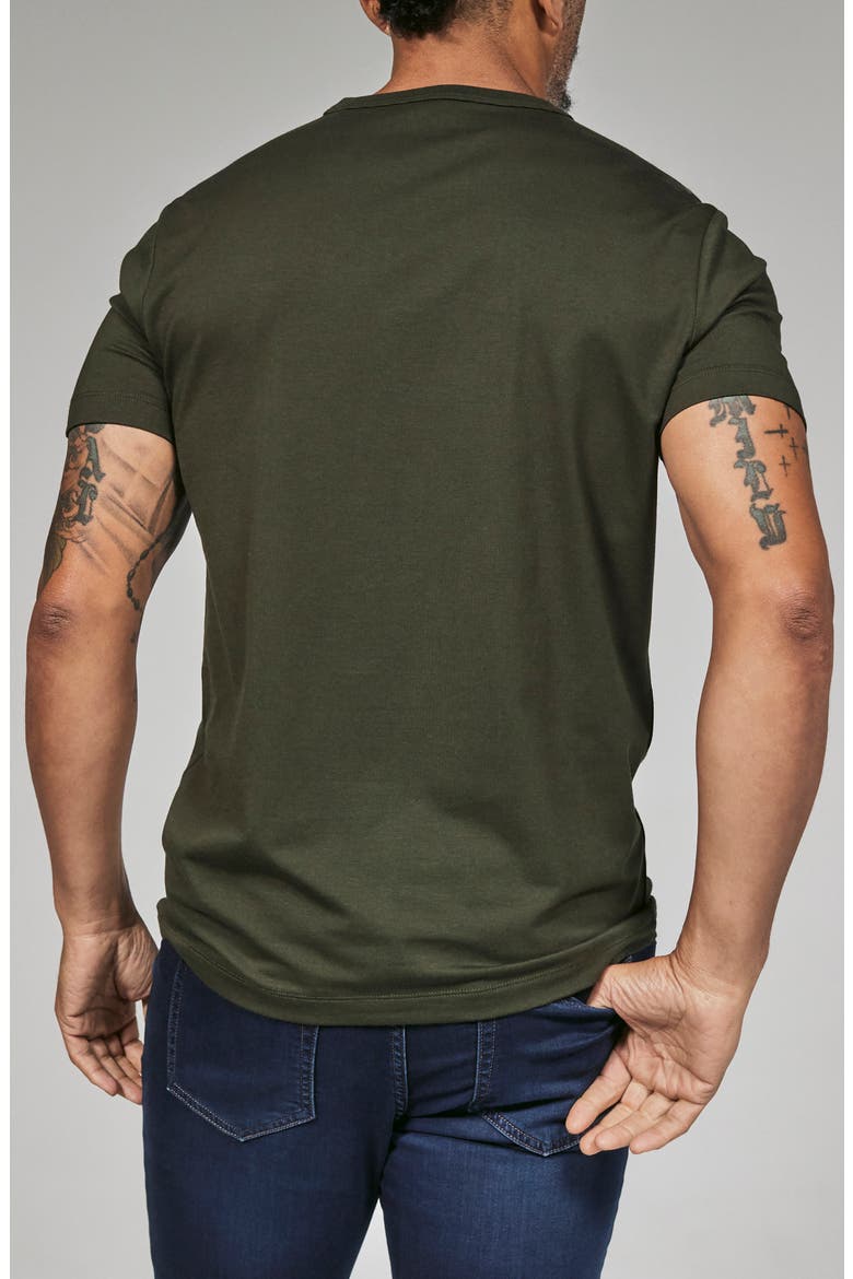 Stretch Cotton & Modal Performance Crewneck T-Shirt, Alternate, color, DARK OLIVE