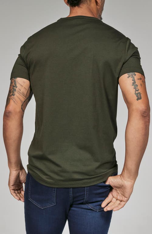 7 Diamonds Stretch Cotton & Modal Performance Crewneck T-shirt In Green