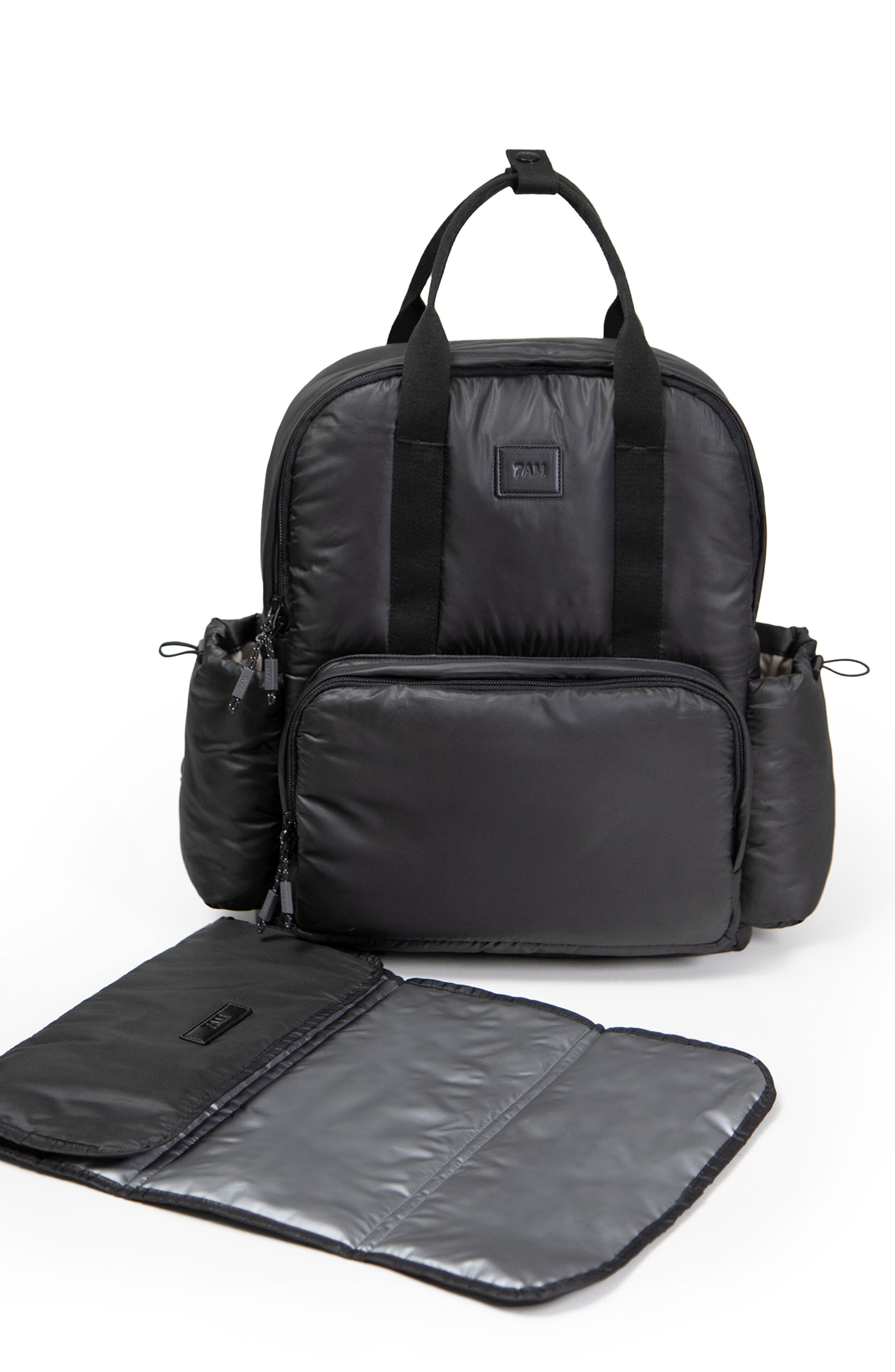 7 A.M. Enfant Sydney Diaper Bag, Alternate, color, Black