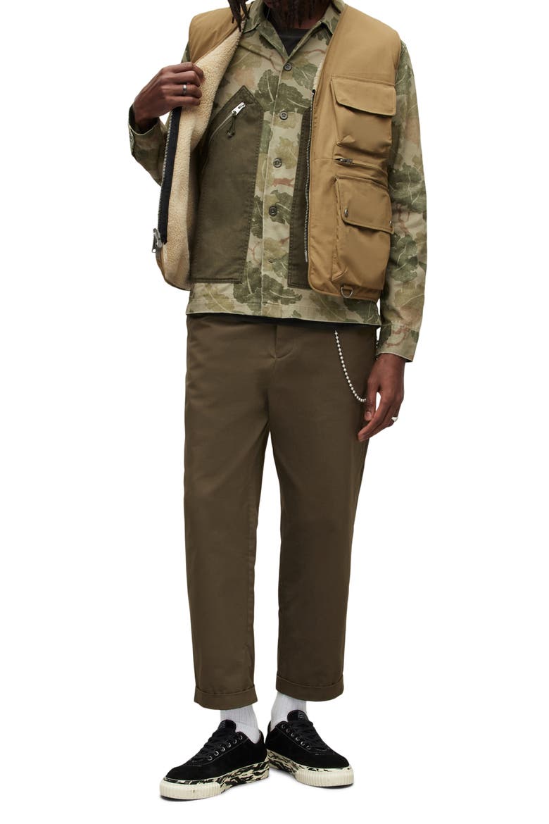 Vibo Reversible Faux Shearling Lined Tech Vest, Alternate, color, SAND
