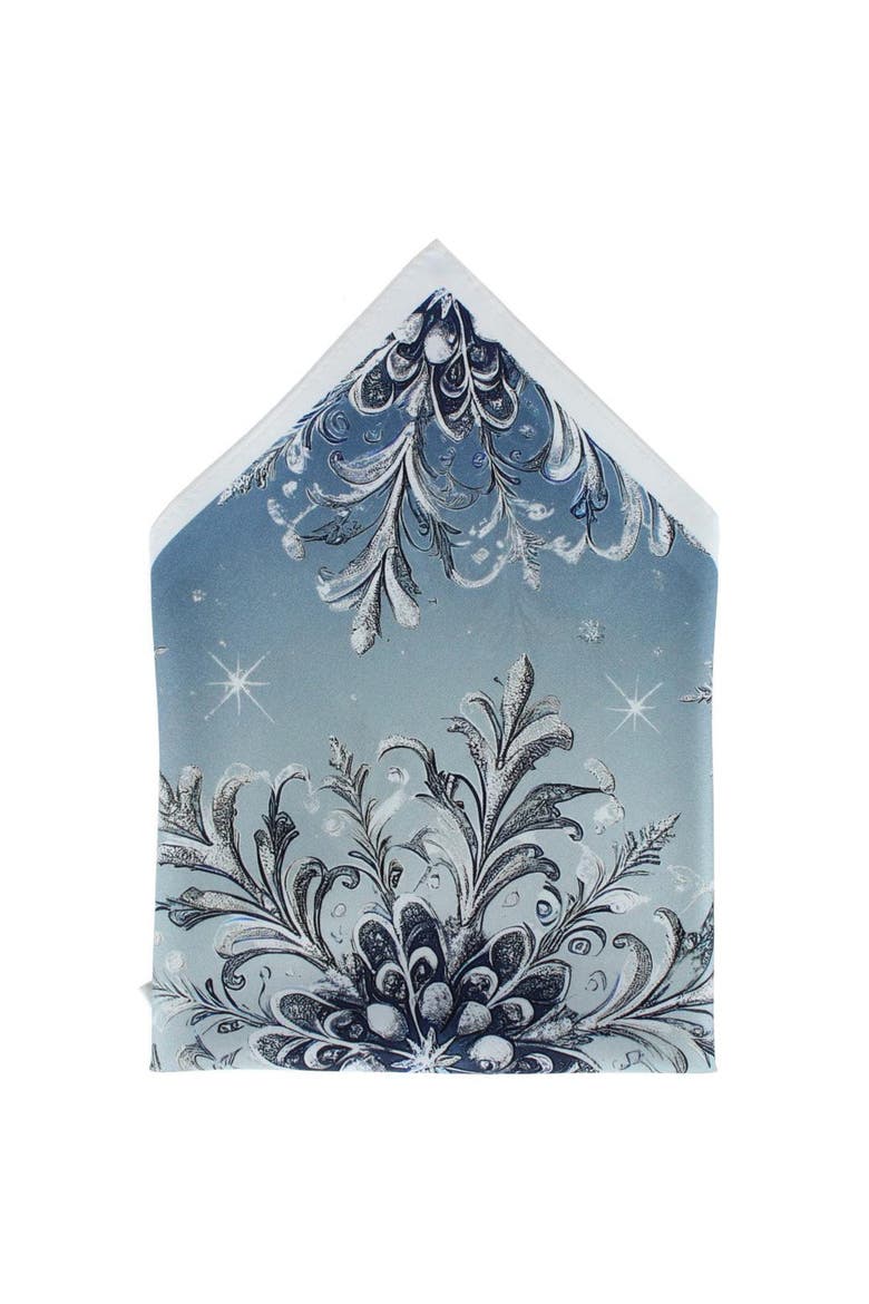 Clarence The Classy Snowflake Silk Holiday Bundle, Alternate, color, Blue