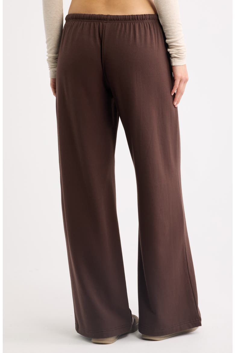 Narrow Waistband Baggy Wide Leg Sweatpants, Alternate, color, BROWN COFFEE