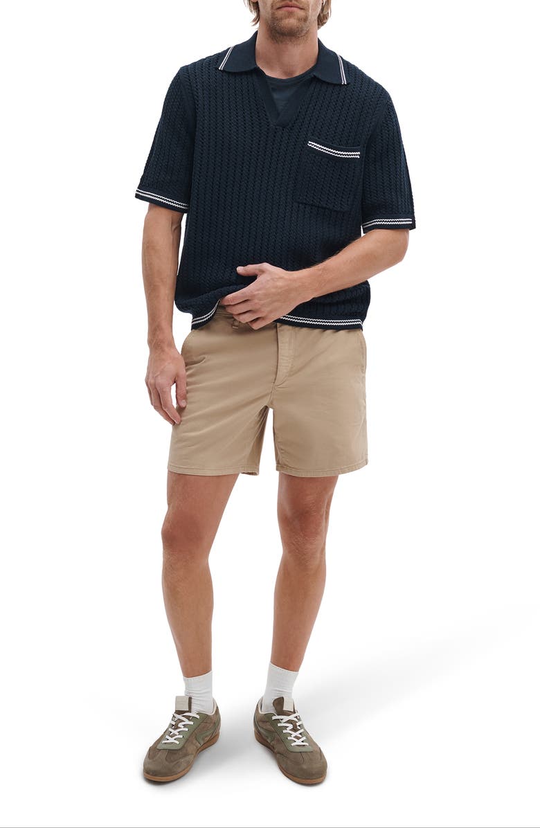 rag & bone Standard Cotton Stretch Twill Chino Shorts, Alternate, color, Khaki
