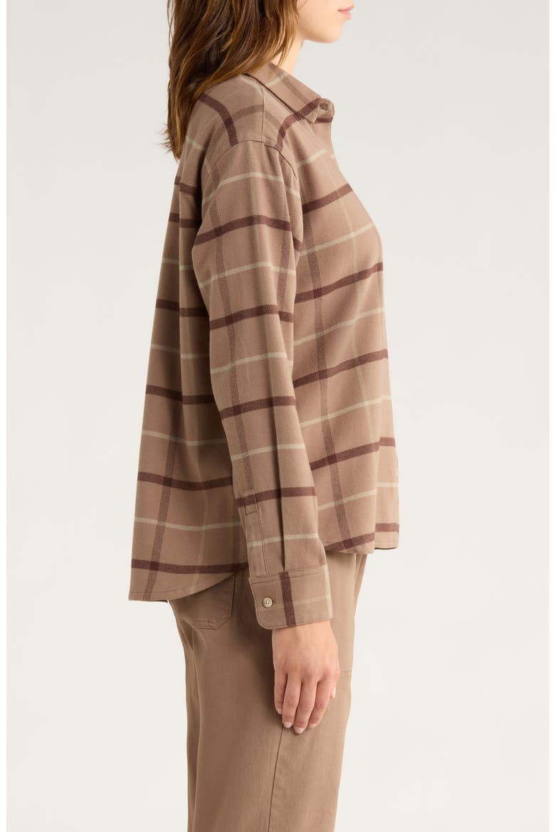 Seawool Flannel Shirt, Alternate, color, FOSSIL PLAID