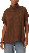 Splendid Rosalina Cable Stitch Short Sleeve Turtleneck Sweater