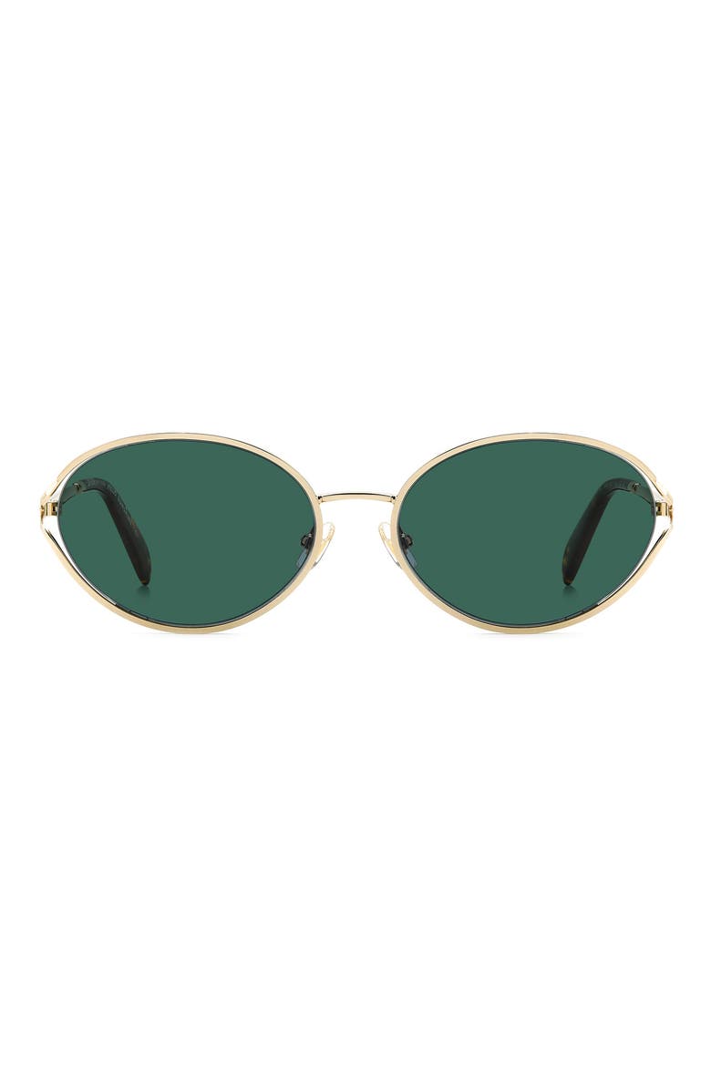 adina 54mm oval sunglasses, Main, color, HAVANA GOLD/ GREEN
