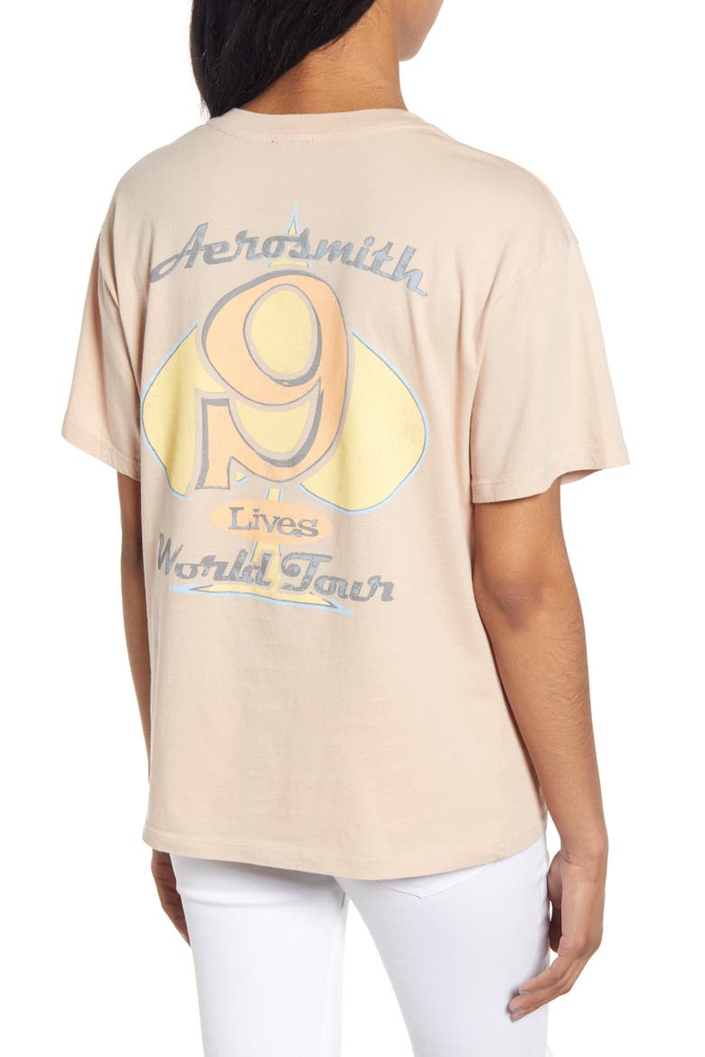 by Daydreamer Aerosmith Nine Lives Tee, Alternate, color, SAND