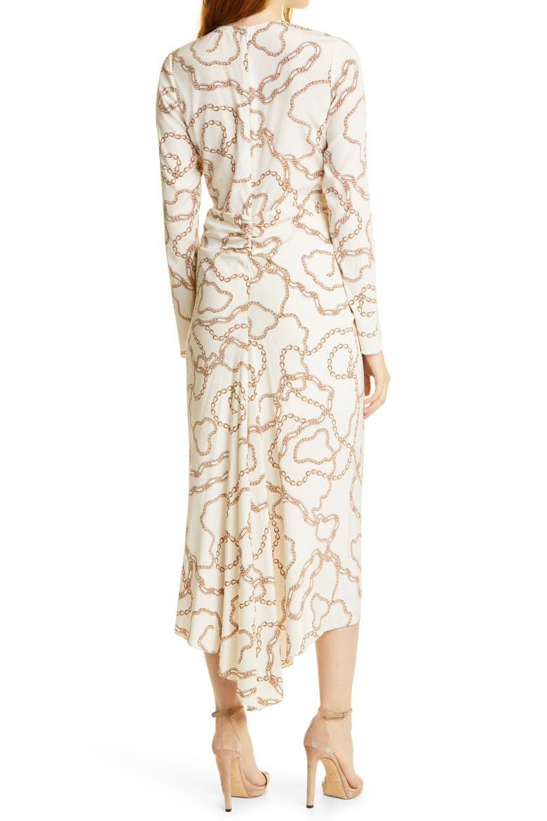Kersey Silk Blend Dress, Alternate, color, ECRU MULTI