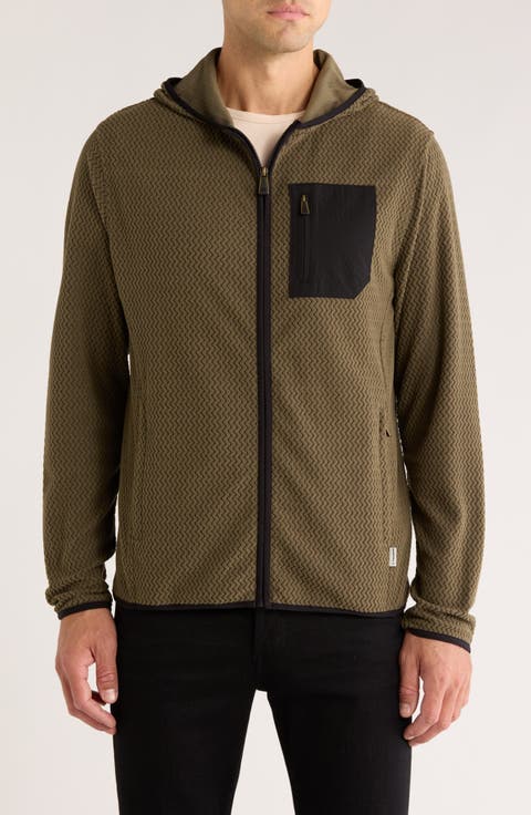 Vault Chevron Knit Zip Hoodie