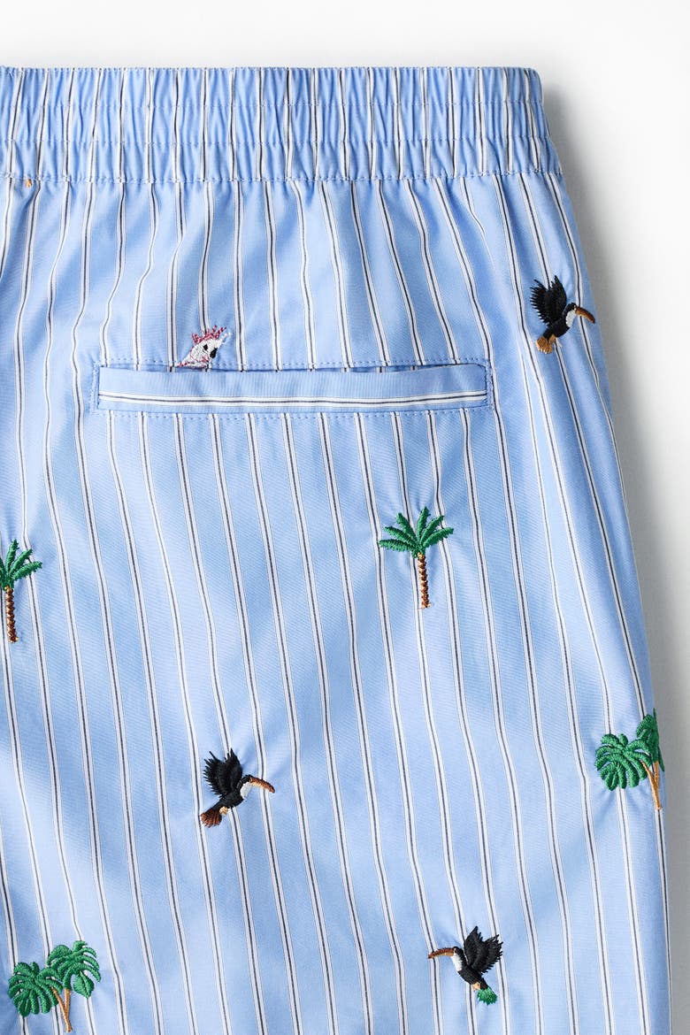 Relaxed Fit Shorts, Alternate, color, Light blue/patterned