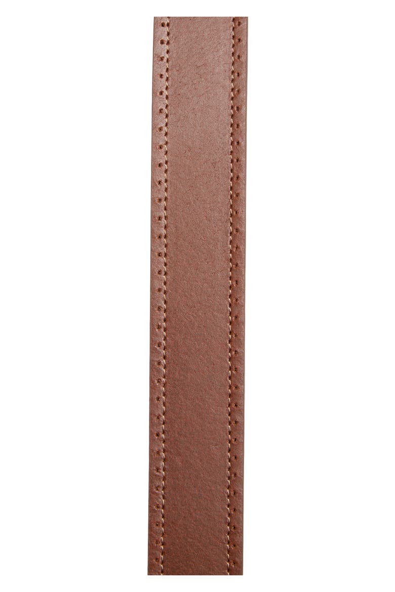 Stitched Leather Belt, Alternate, color, TAN