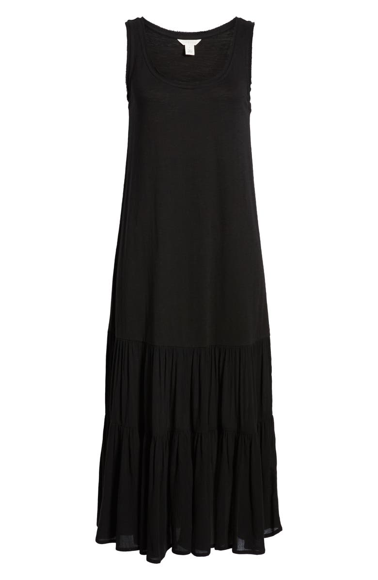 Caslon<sup>®</sup> Mixed Media Drop Waist Maxi Dress, Alternate, color,