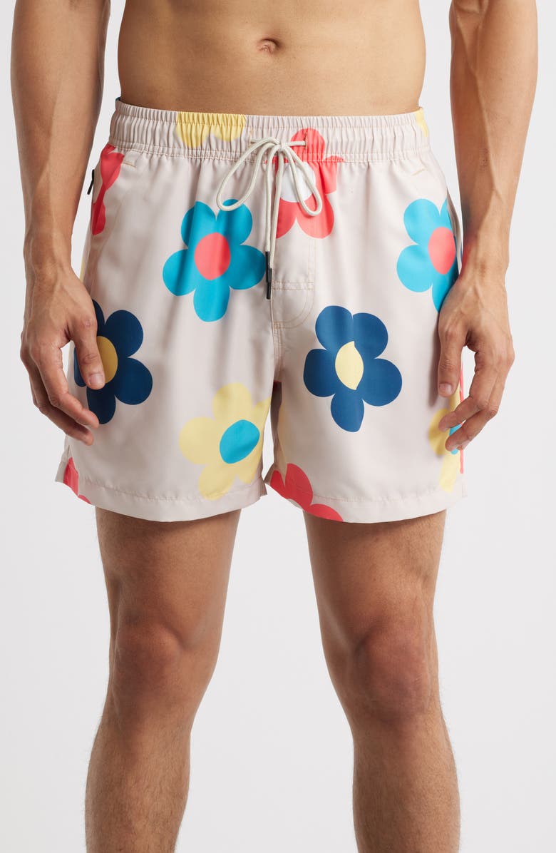 OAS Daisy Relaxed Fit Swim Trunks, Main, color, 