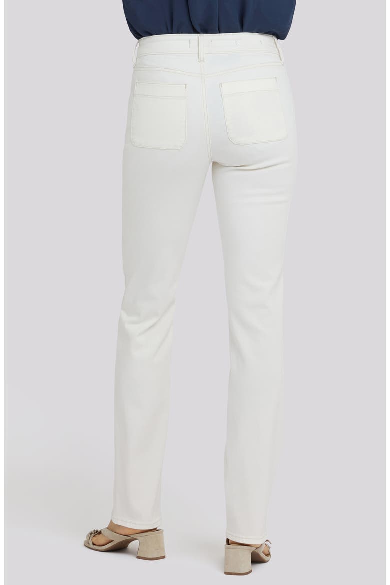Marilyn Round Patch Pocket Straight Leg Jeans, Alternate, color, VINTAGE WHITE