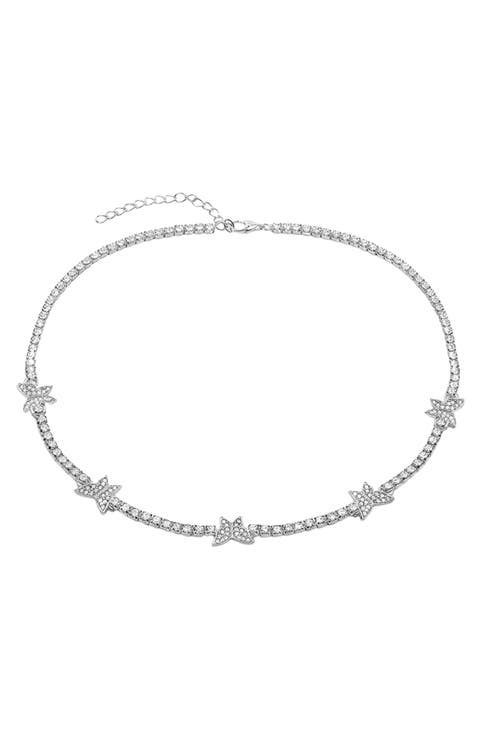 Pavé Butterfly Collar Necklace