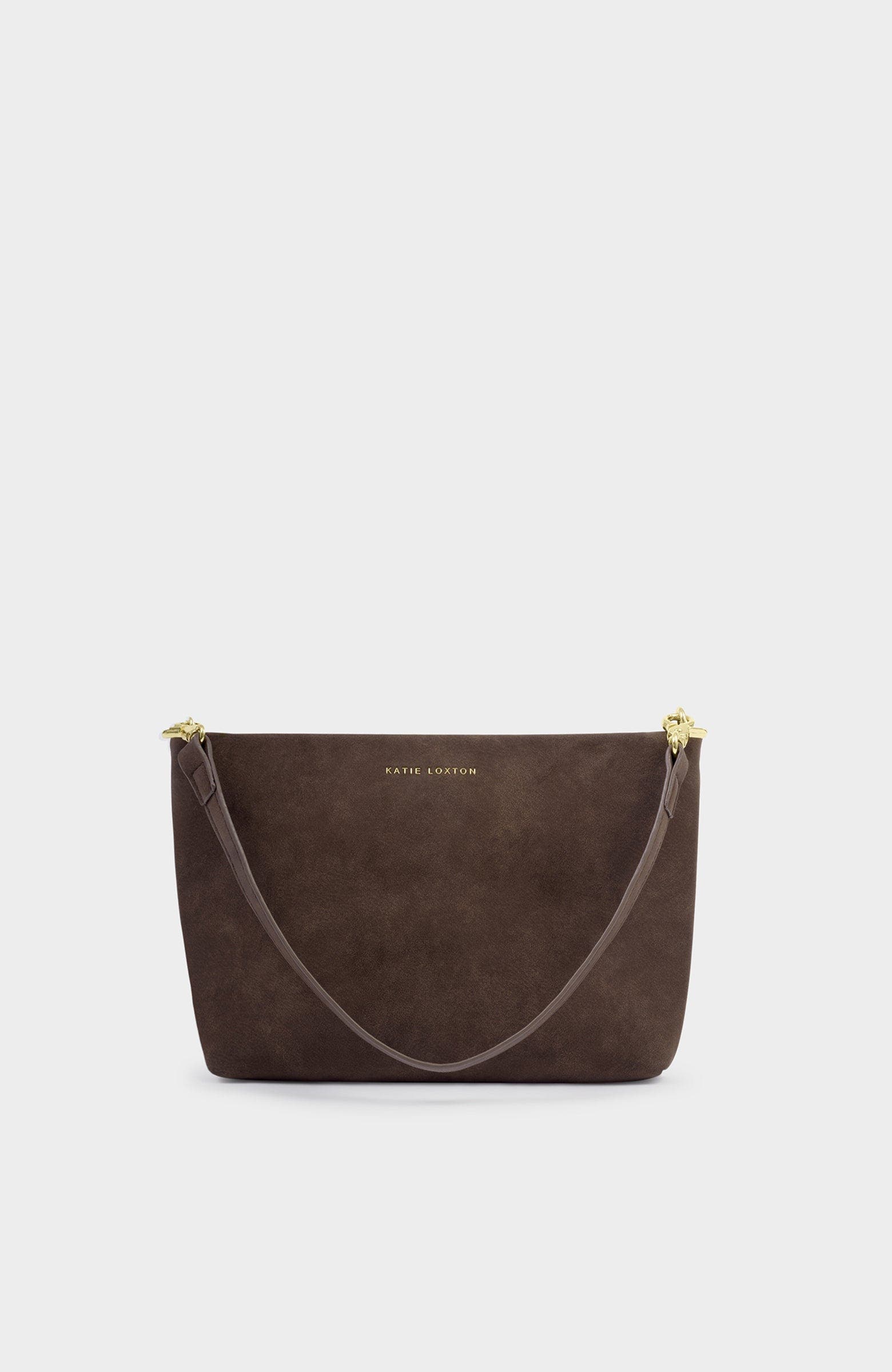 Katie Loxton Cord Small Shoulder Bag, Alternate, color, Bitter Chocolate Suedette