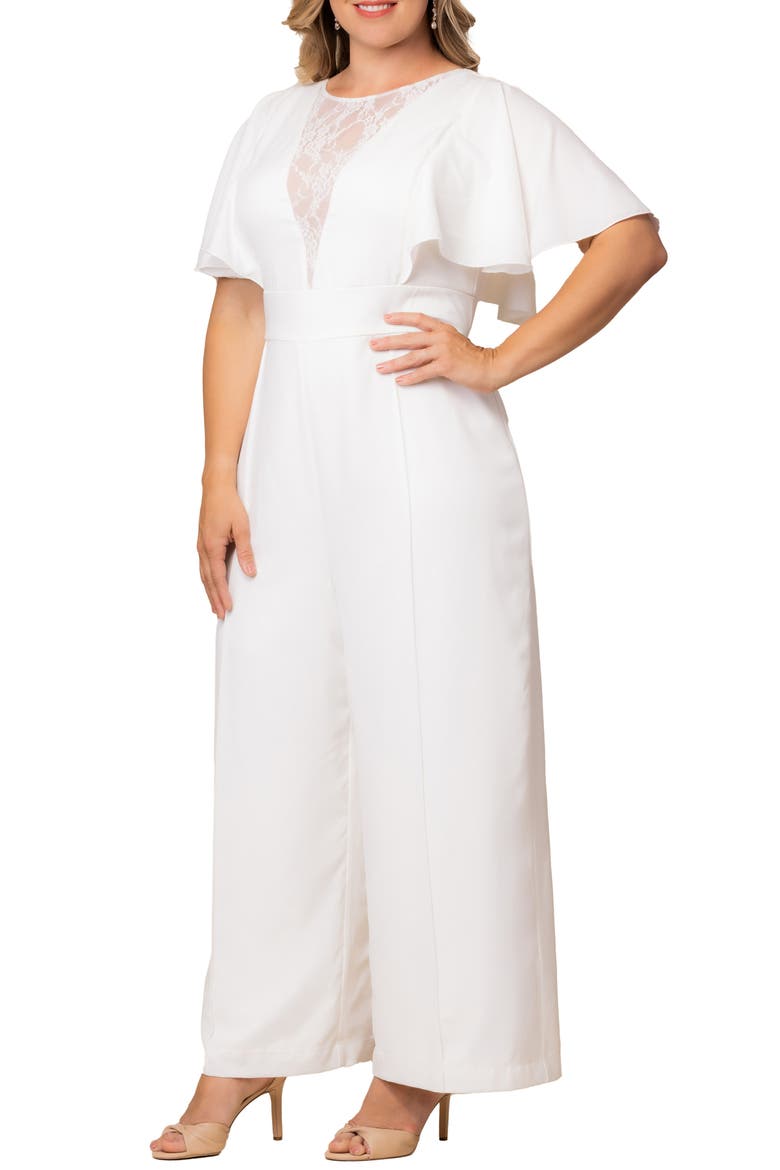 Spellbound Wide Leg Jumpsuit, Alternate, color, IVORY