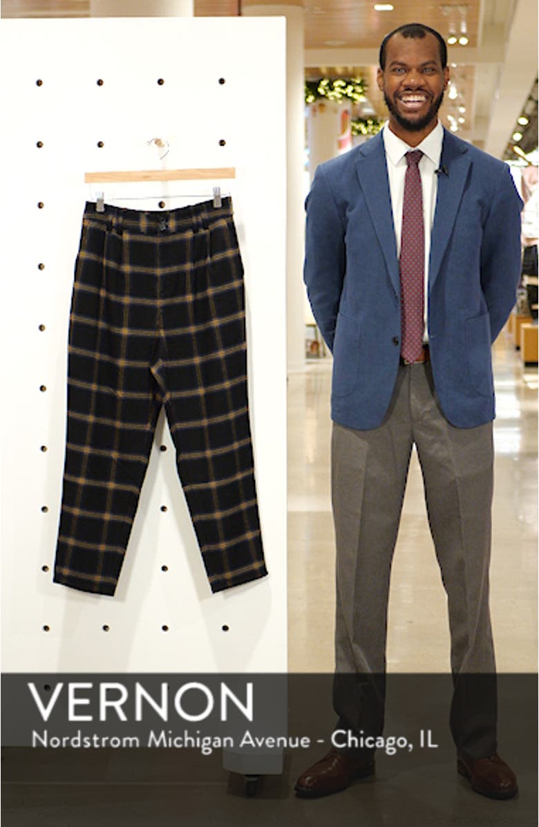 x Claudia Sulewski Plaid Menswear Crop Pants, sales video thumbnail