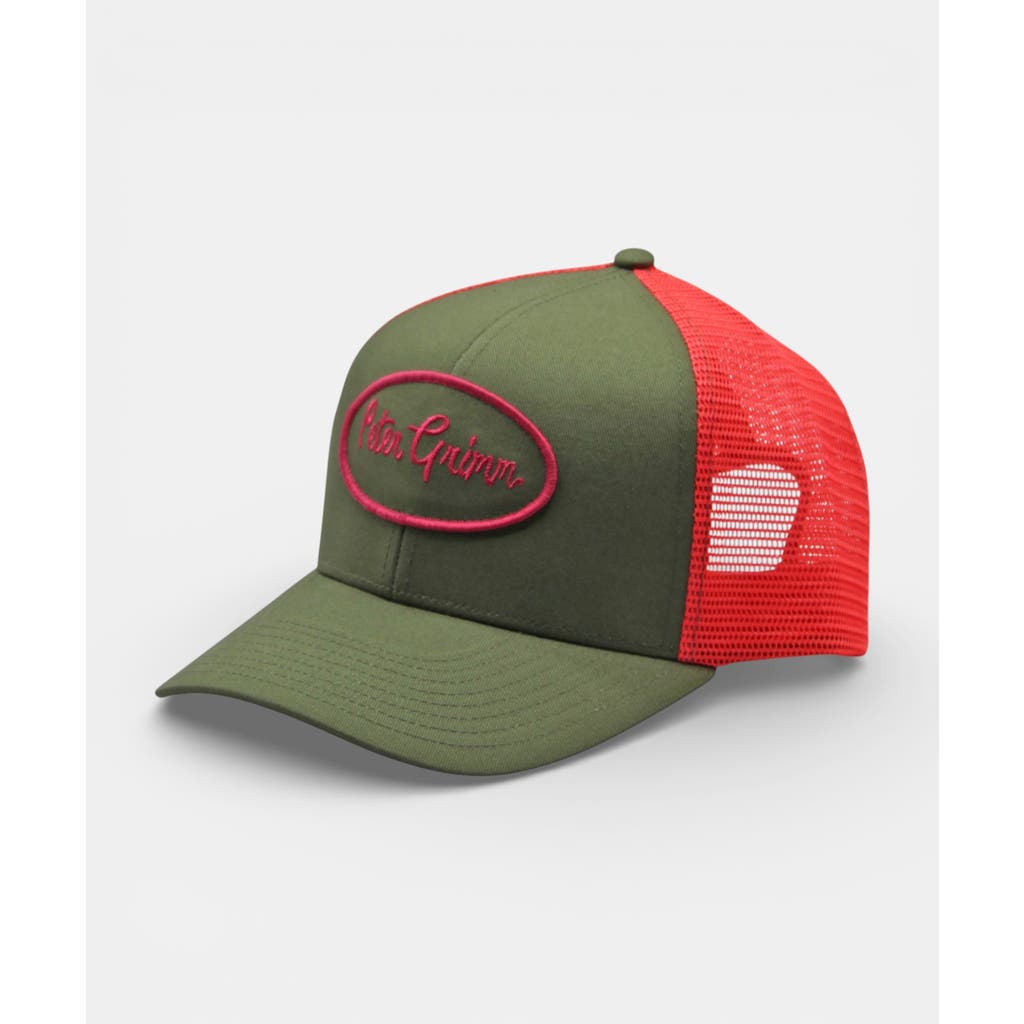 Peter Grimm Vintage Trucker Cap In Olive