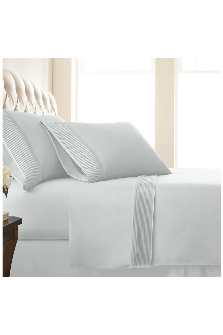 Premium Collection Pleated Extra Deep Pocket Sheet Set, Main, color, BRIGHT WHITE