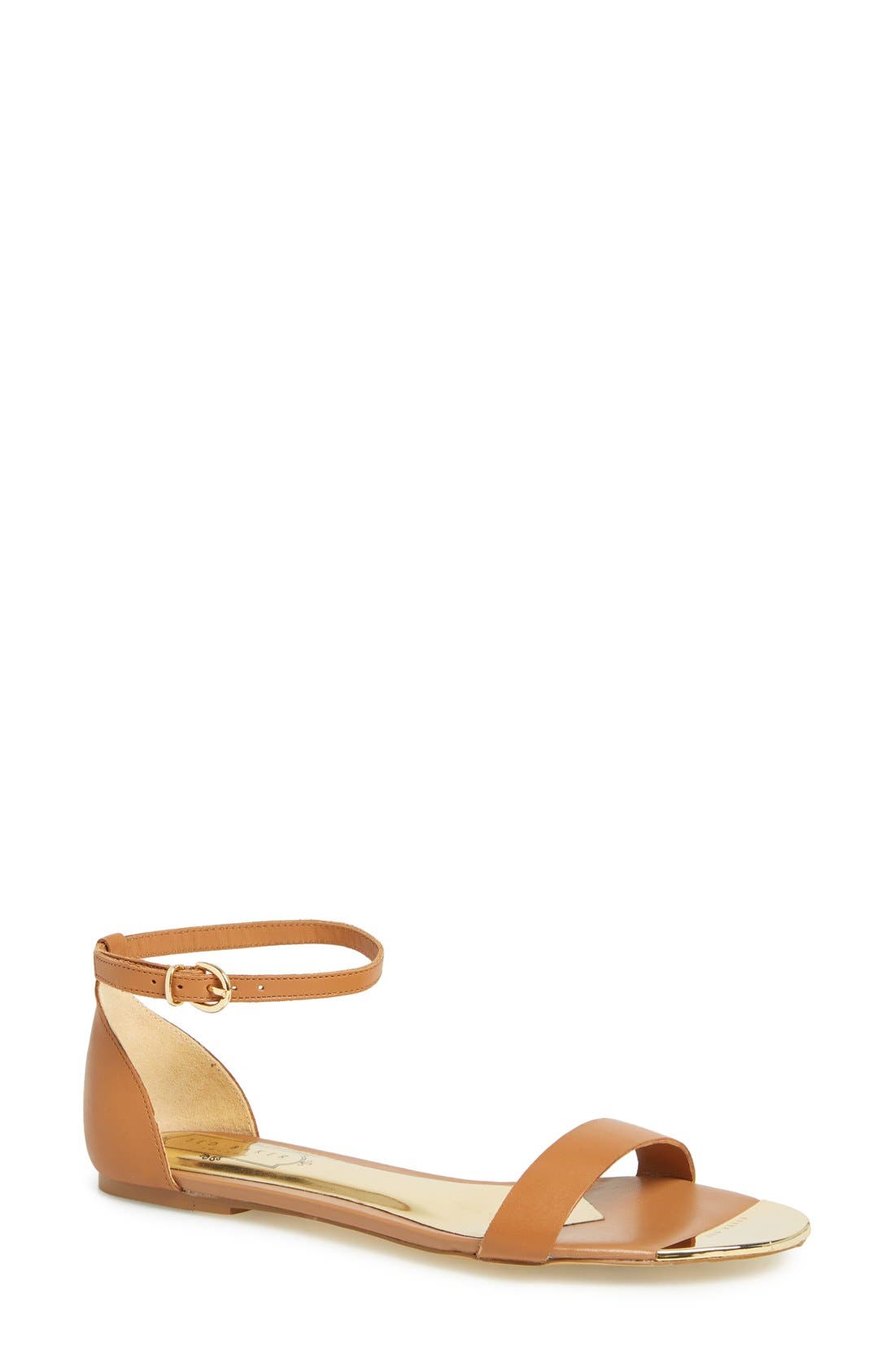 'Bellena 3' Leather Ankle Strap Sandal, Main, color, TAN