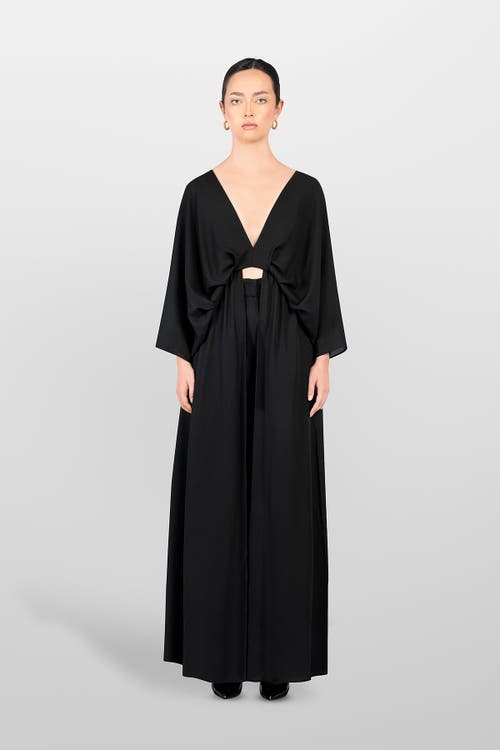 LAURA APARICIO Maxi Tagua Dress in Black  product