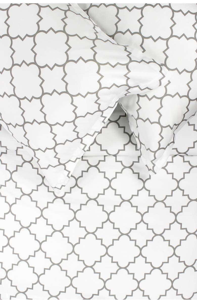 MELANGE HOME 400TC Lattice 3-Piece Sheet Set - Twin, Alternate, color, Grey