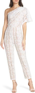 Harlyn One-Shoulder Lace Jumpsuit