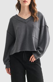 Lush V-Neck Long Sleeve Top