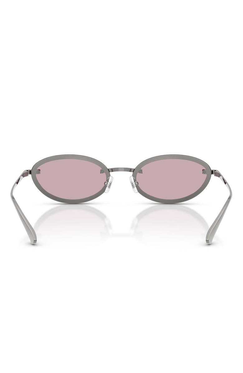 Jimmy Choo Zina 59mm Oval Sunglasses, Alternate, color, Gunmetal / Violet Mirror