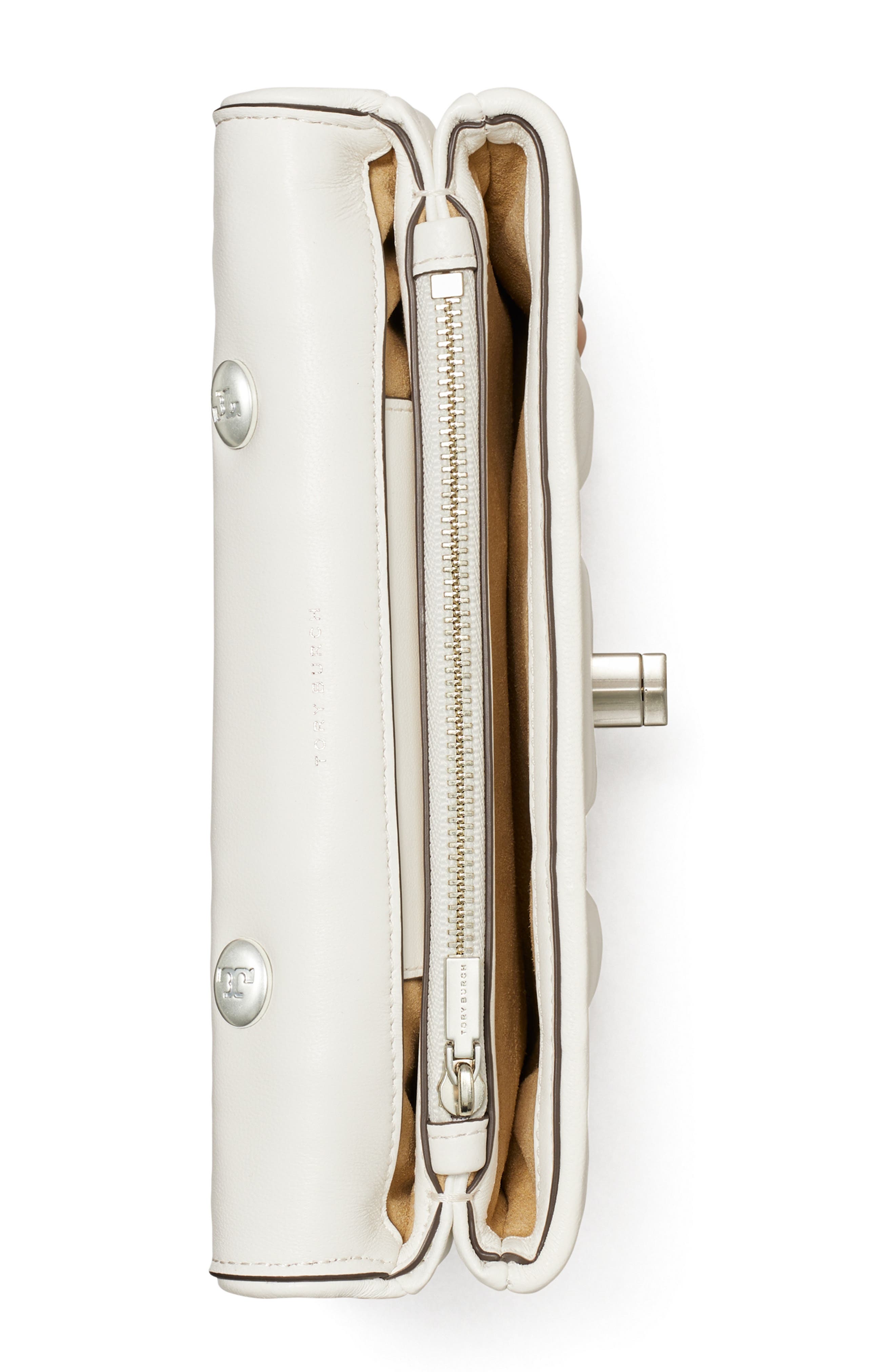 Tory Burch Mini Kira Bombé Stripe Top Handle Bag, Alternate, color, 