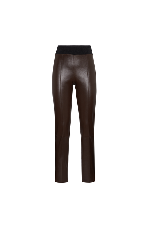 Women's Brunello Cucinelli Leather & Faux Leather Pants