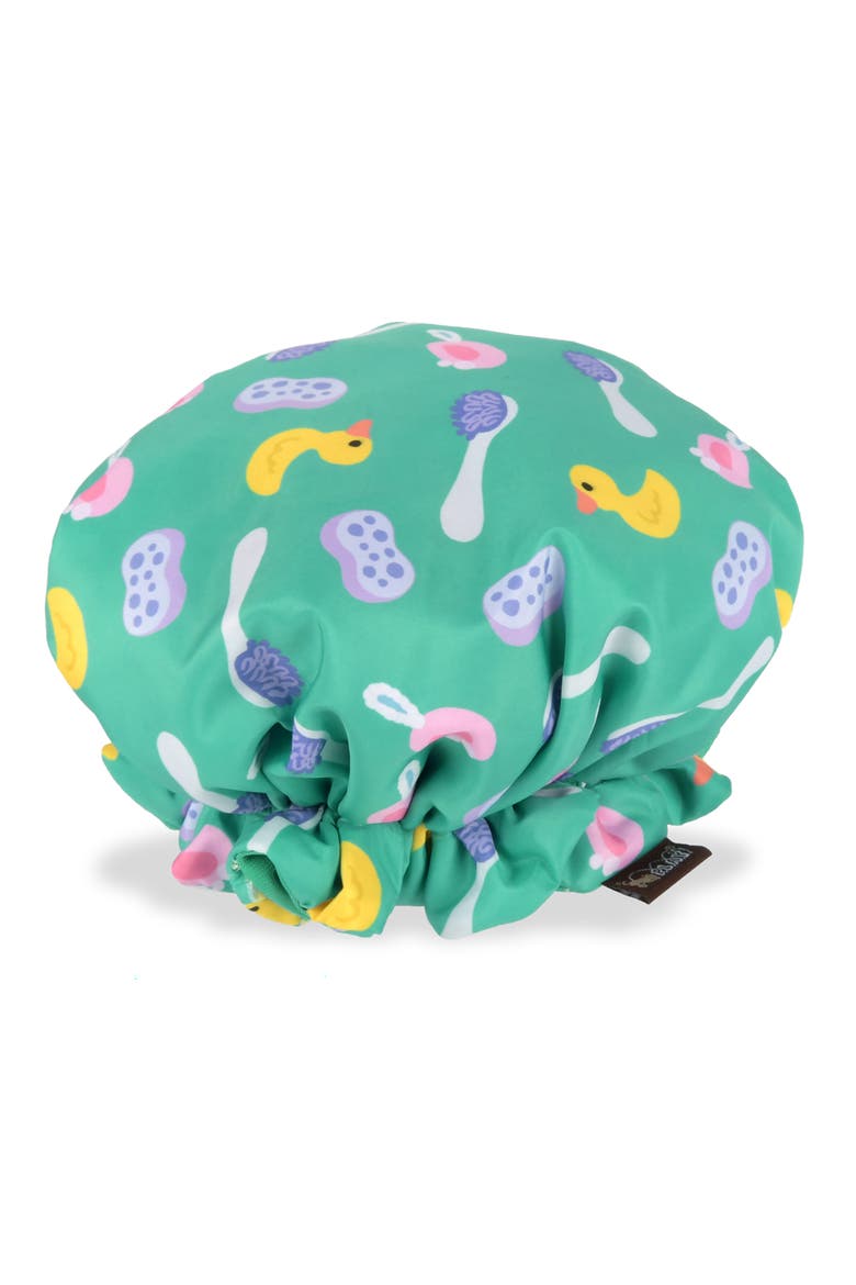 Splish Splash Shower Quack Dog Toy, Wearable Shower Cap, Main, color, Multicolored