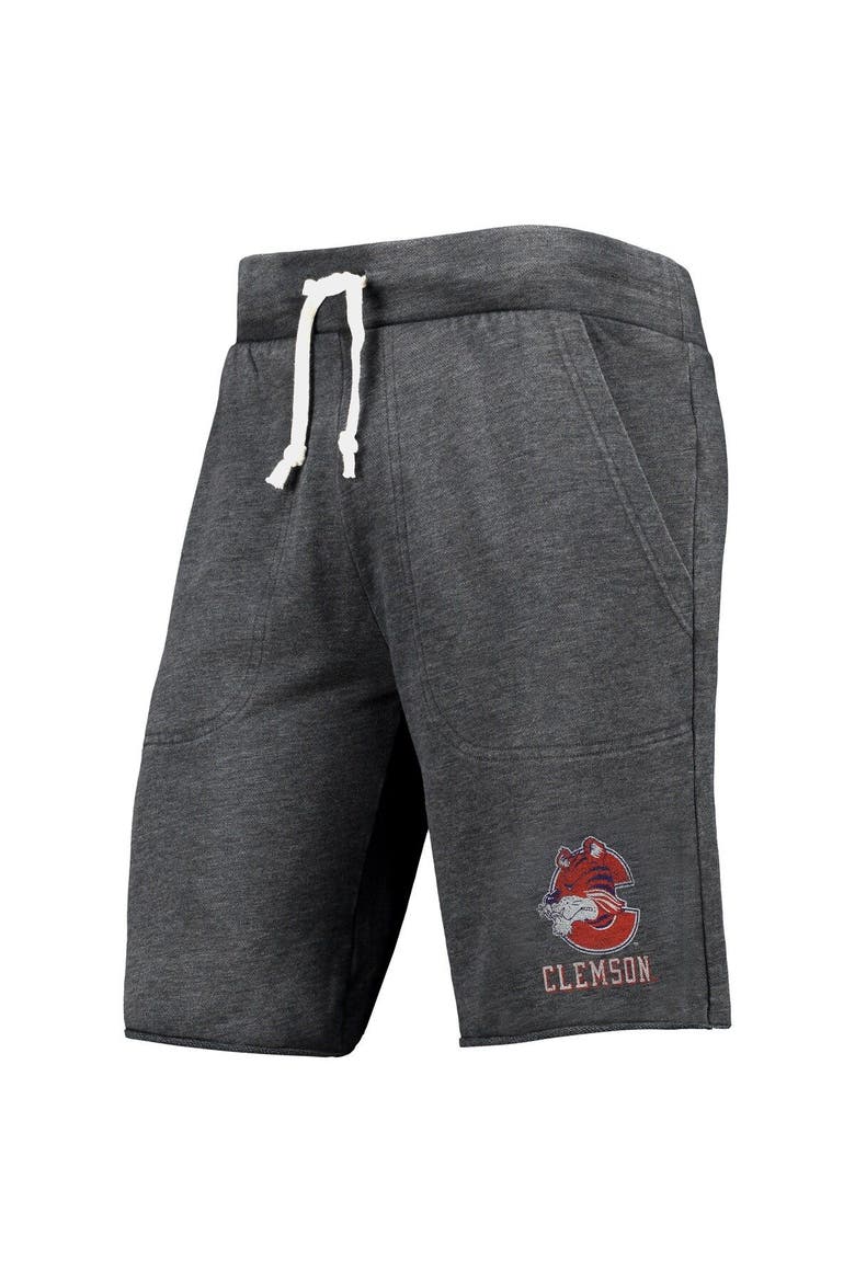 Men's Heathered Black Alternative Apparel Clemson Tigers Victory Lounge Shorts, Alternate, color, Black