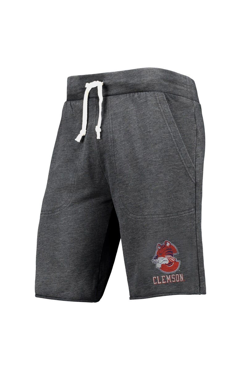 ALTERNATIVE APPAREL Men's Heathered Black Alternative Apparel Clemson Tigers Victory Lounge Shorts, Alternate, color, 
