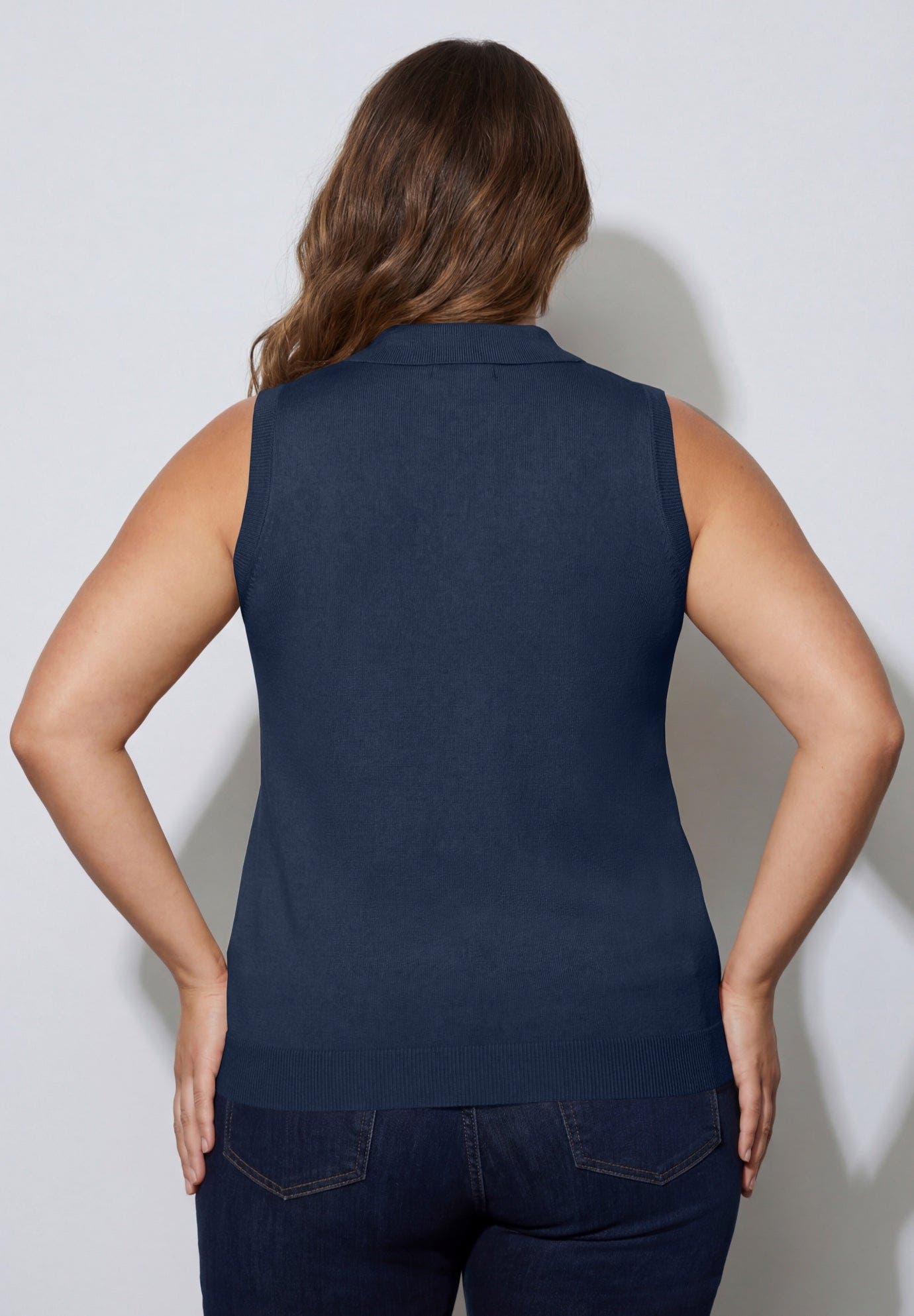 Sleeveless Pullover Polo Sweater - image 4