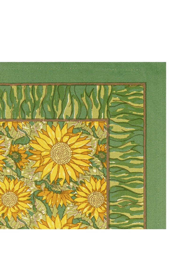 Sunflower Napkins, Alternate, color, Yellow/Green 19" x 19"