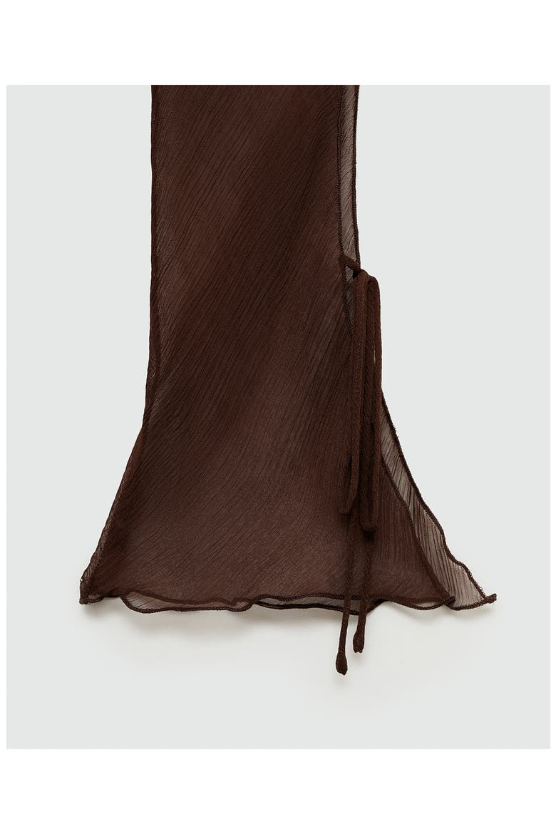 Claire Long Sleeve Sheer Maxi Dress, Alternate, color, BROWN