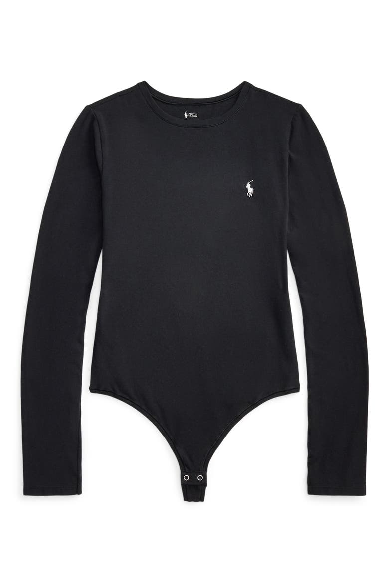 Cotton Blend Bodysuit, Alternate, color, ONYX