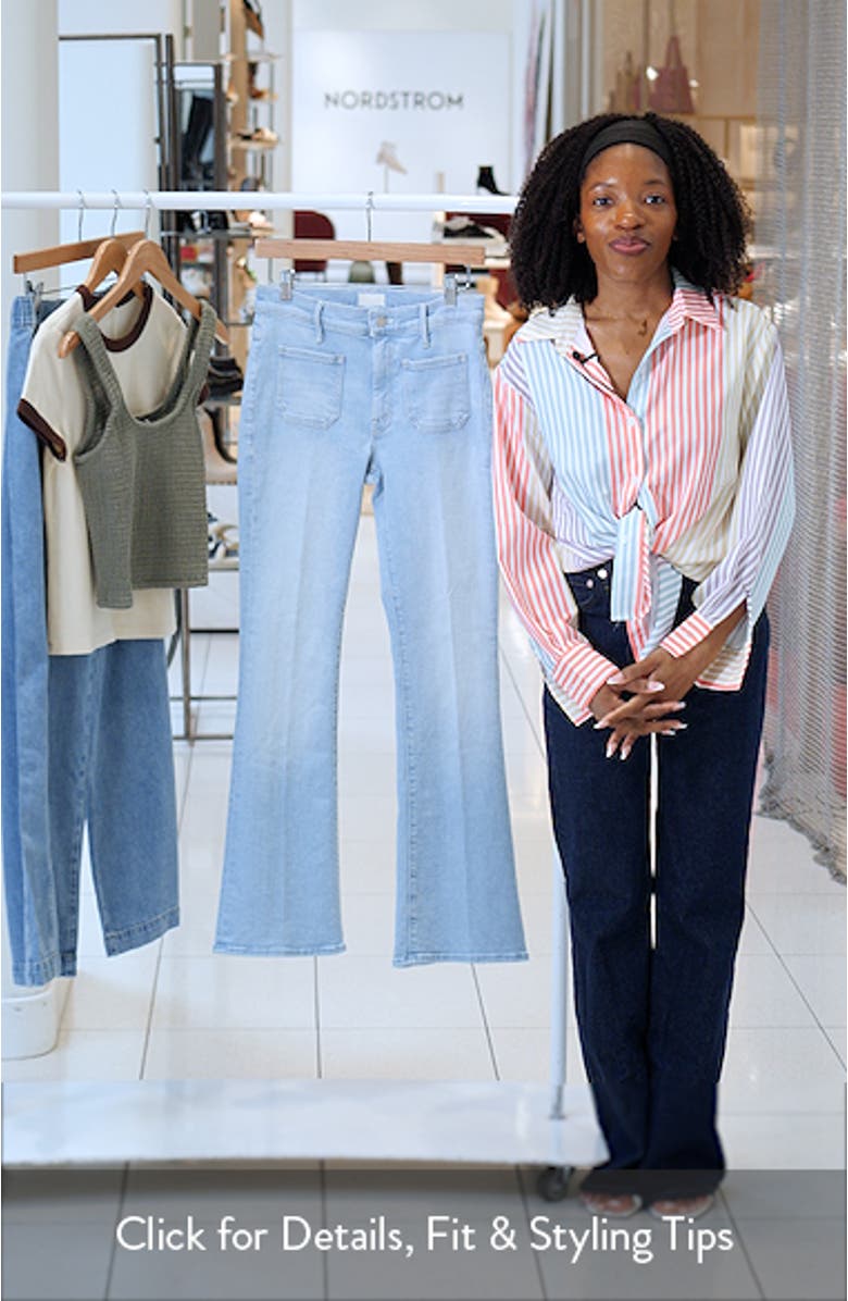 The Patch Pocket Mid Rise Flare Jeans, sales video thumbnail