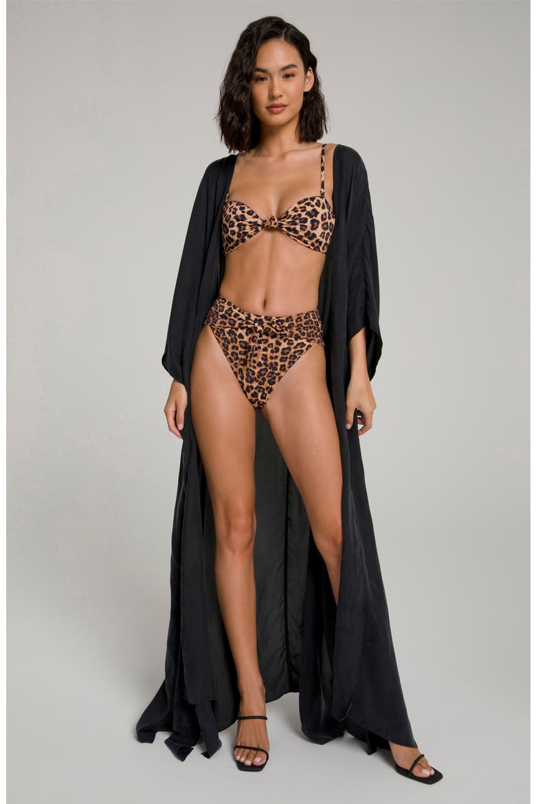 Goddess Tie Waist Robe, Alternate, color, BLACK001