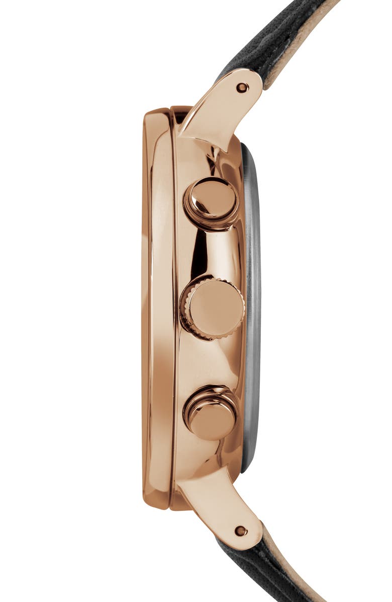 Timex<sup>®</sup> Fairfiled Leather Strap Watch, 41mm, Alternate, color,