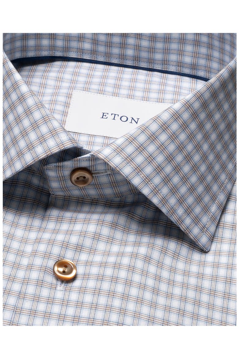 Slim Fit Check Cotton & Tencel Lyocell Shirt, Alternate, color, LIGHT BLUE