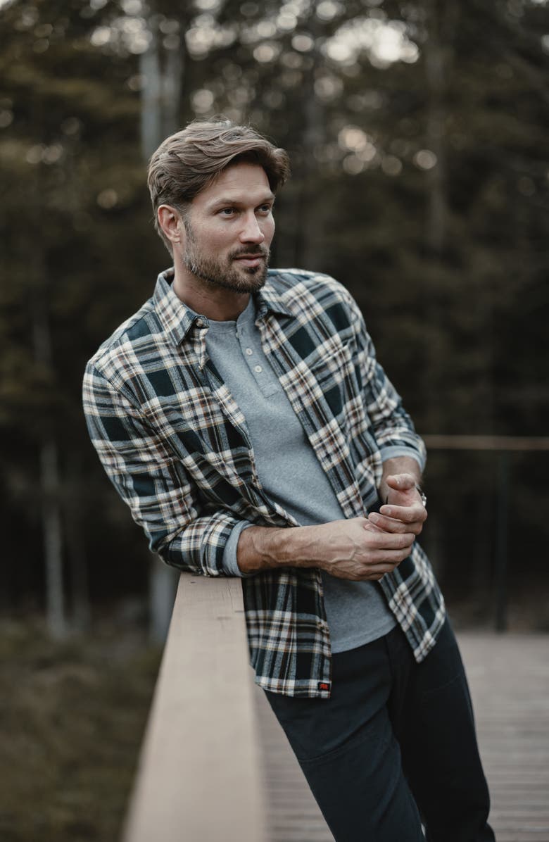 The Normal Brand Louis Heavyweight Flannel Overshirt, Alternate, color, Elmwood Plaid