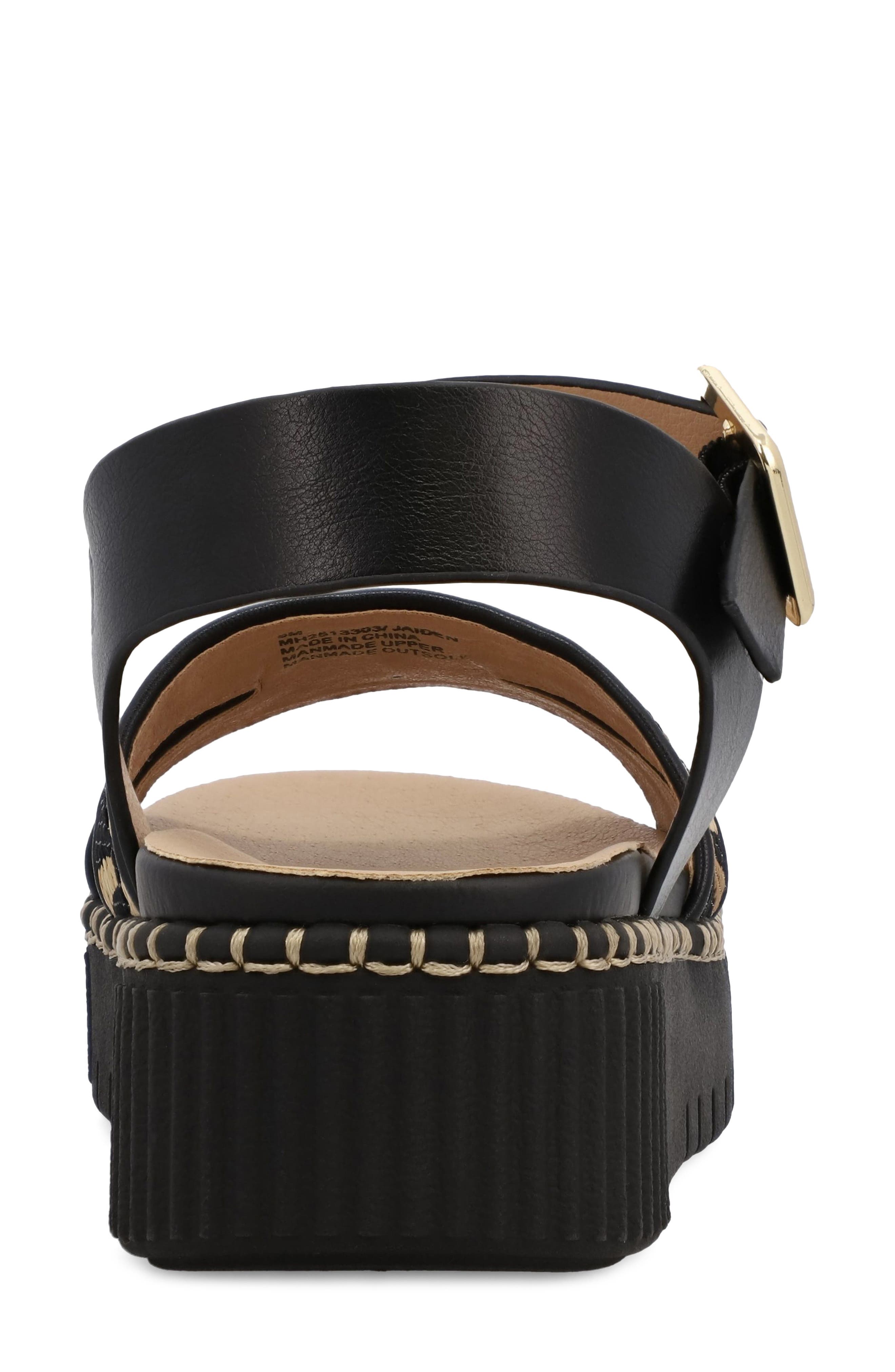 MIA Jaiden Ankle Strap Sandal, Alternate, color, Leopard/ Black