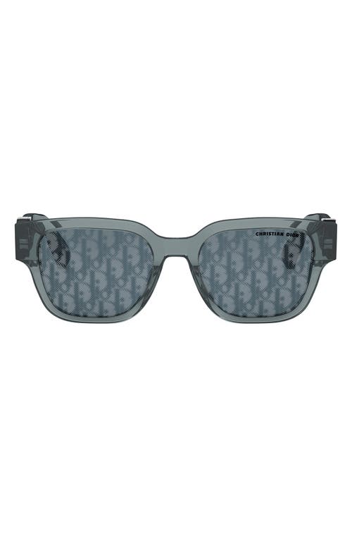 Dior Oblique S1f 53mm Square Sunglasses In Blue