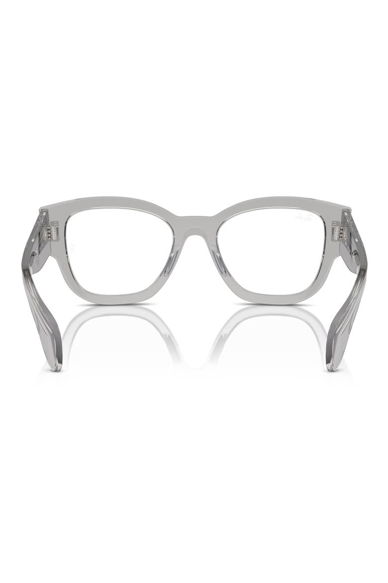 Jorge 52mm Square Optical Glasses, Alternate, color, TRANSPARENT GREY