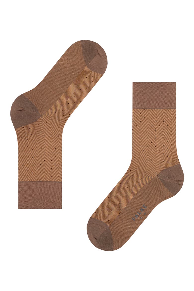 Sensitive Herringbone Wool Blend Socks, Main, color, HAZEL