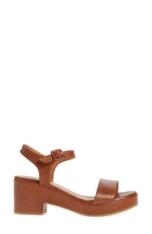 Miz Mooz Gillie Block Heel Platform Sandal In Brandy